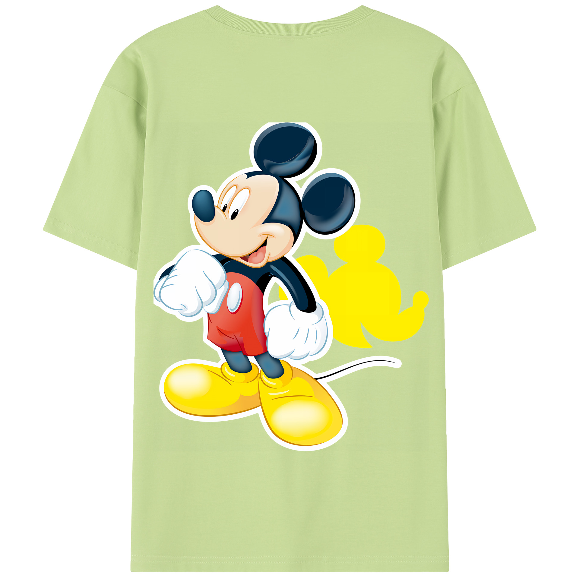 （画像用） ミッキーマウス Mickey Mouse 綿100％半袖Tシャツ（背面プリント）